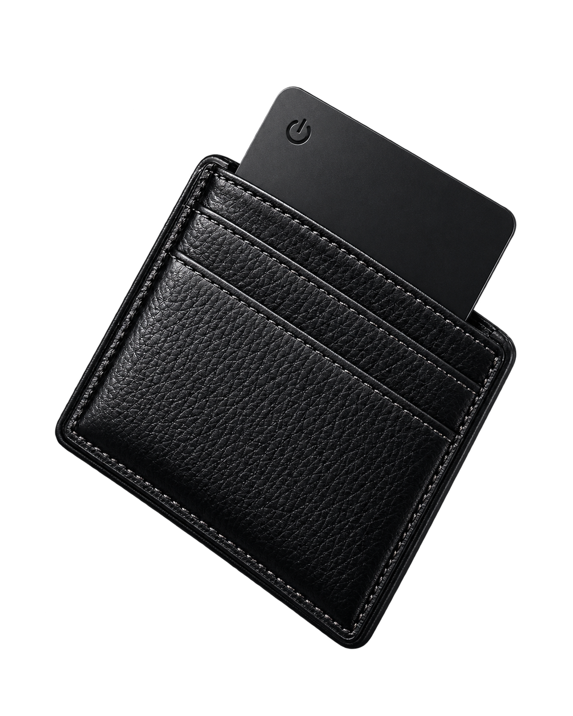 Locavo tracker card being placed into a wallet